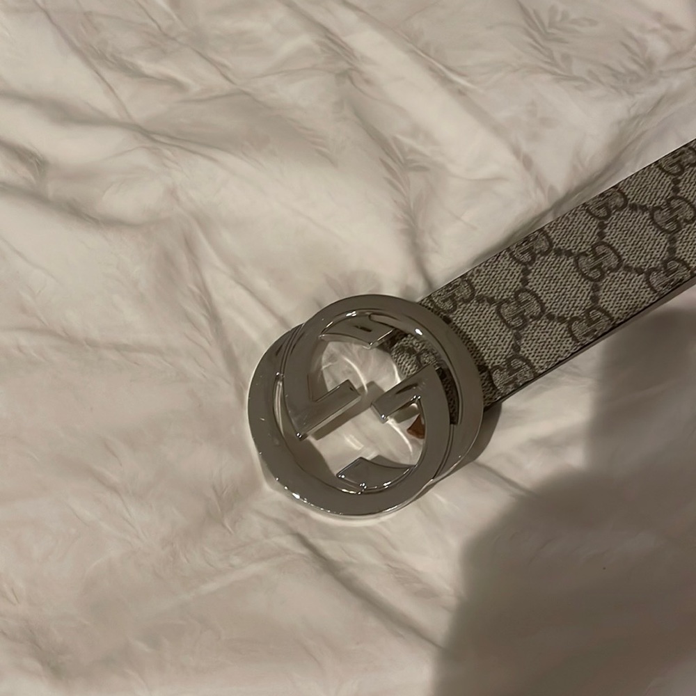 GG Supreme Belt with Gucci G Buckle